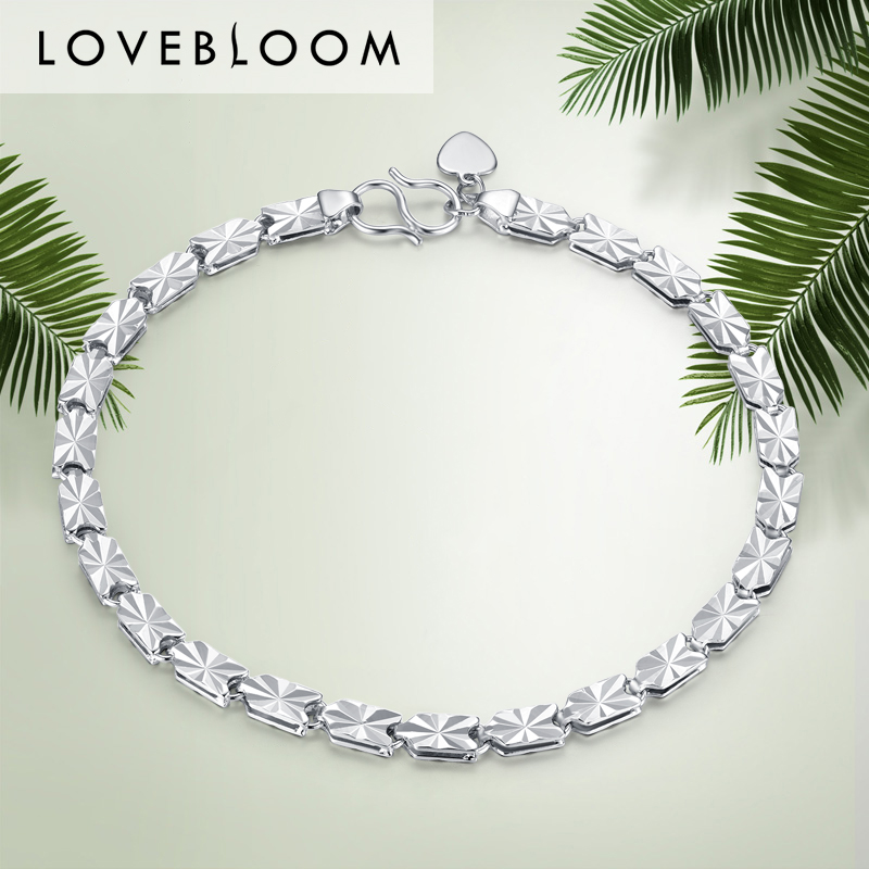 Platinum Handmade Woman Pt950 Platinum Handmade Fashion Ultra-Flash Minimalist Couple Bracelet Perking necklace Pt999