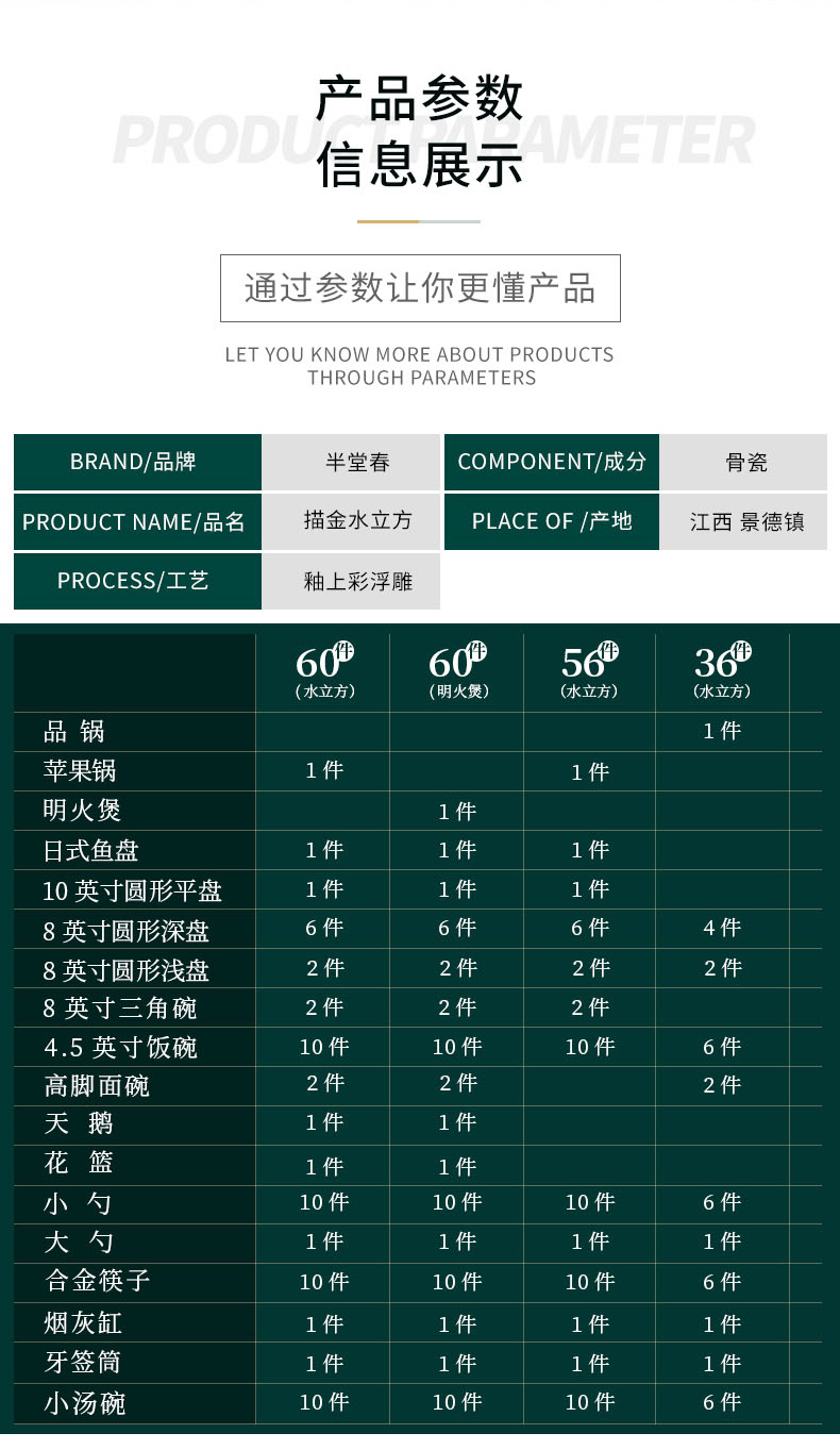 The dishes suit household jingdezhen European high - grade ipads China tableware suit contracted up phnom penh ceramic bowl dish combination
