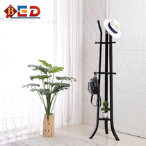 Coat rack solid wood hanger floor bedroom clothes rack room creative multifunctional household simple Nordic style