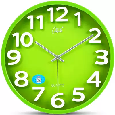 Kangba Silk 14-inch silent wall clock living room three-dimensional creative clock wall clock Quartz clock Fashion modern clock