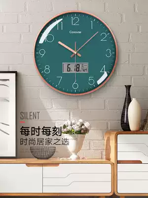 Clock and clock living room home fashion modern simple mute Nordic creative clock Wall quartz clock Wall watch watch