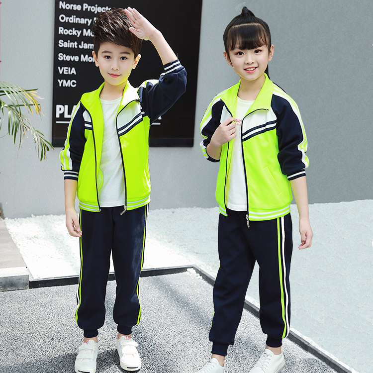 Quần áo mẫu giáo mới mùa xuân và mùa thu đặt cho trẻ em đồng phục thể thao trường tiểu học giáo viên mùa thu và mùa đông dịch vụ tùy chỉnh bán buôn shop quần áo trẻ em đẹp