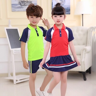 New Kindergarten Garden Suit Summer Clothing Men And Women Elementary School Uniforms Summer Short Sleeve Sports Parquet Dress Class to do