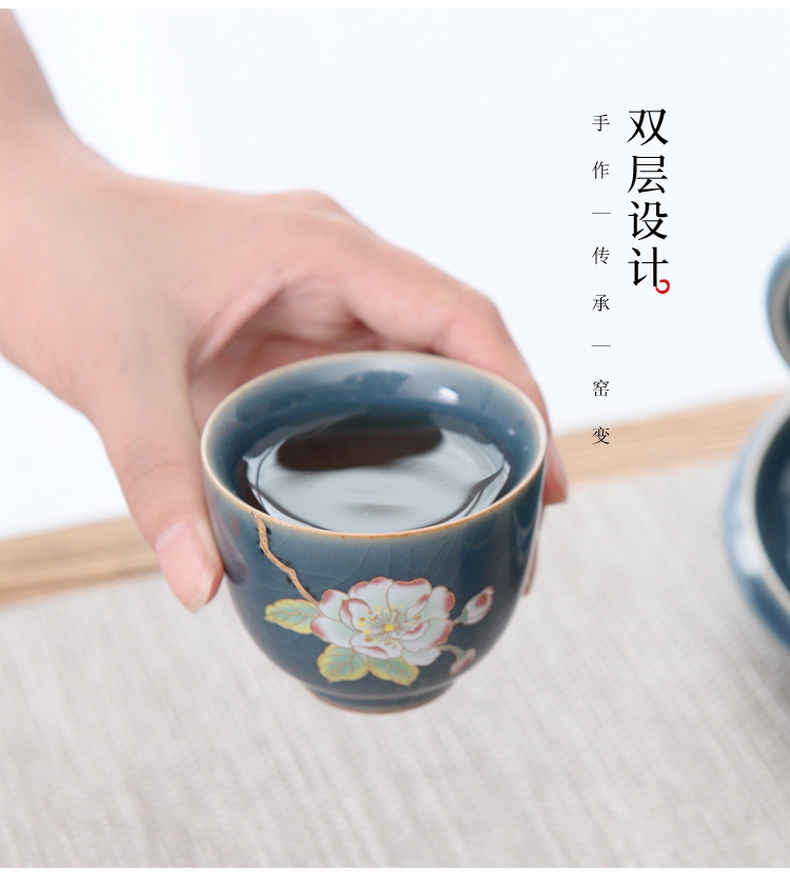 Black pottery, stole home kung fu tea set jingdezhen ceramic teapot teacup tureen tea tea service office