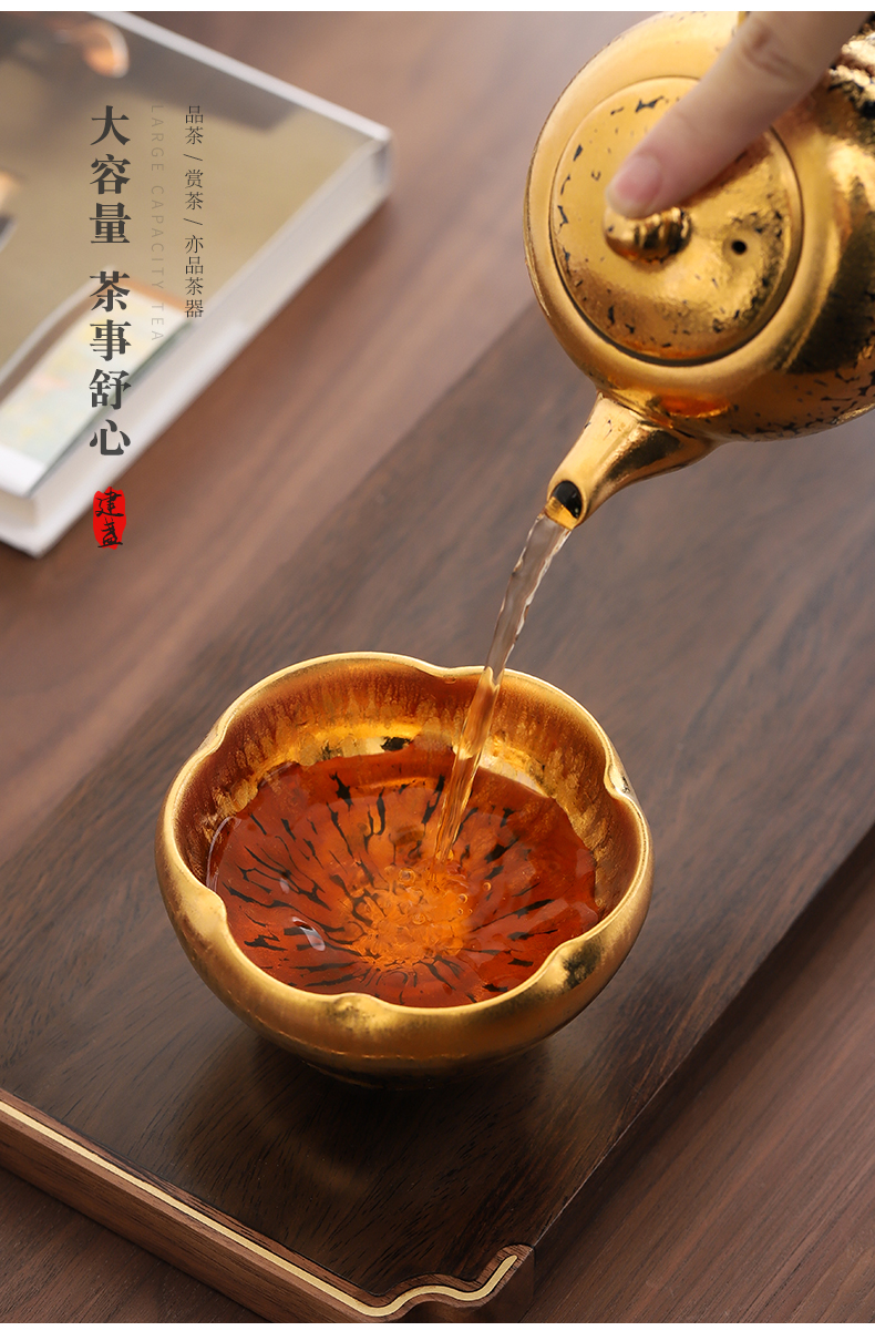 Luo Jilong 24 k jinzhan all hand sample tea cup name plum flower mugs kung fu tea cups large up master CPU