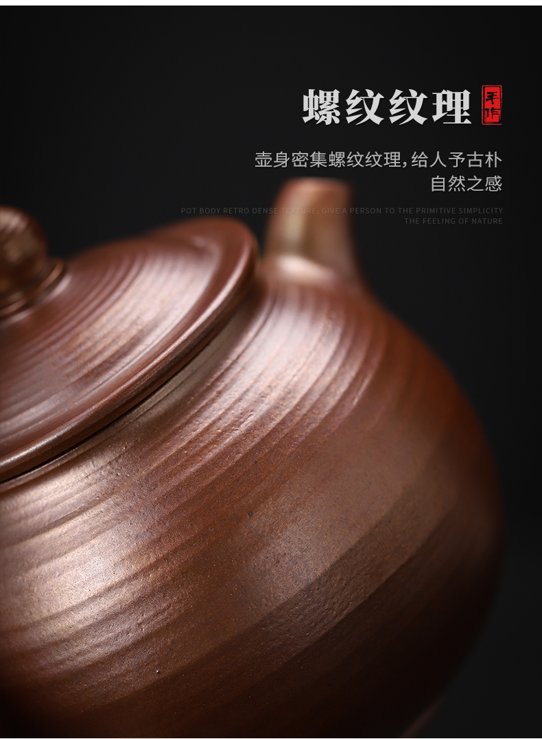 He Zhi, ferial type manual firewood teapot coarse TaoDeZhong pot of restoring ancient ways of household kung fu tea set ceramic filter single pot