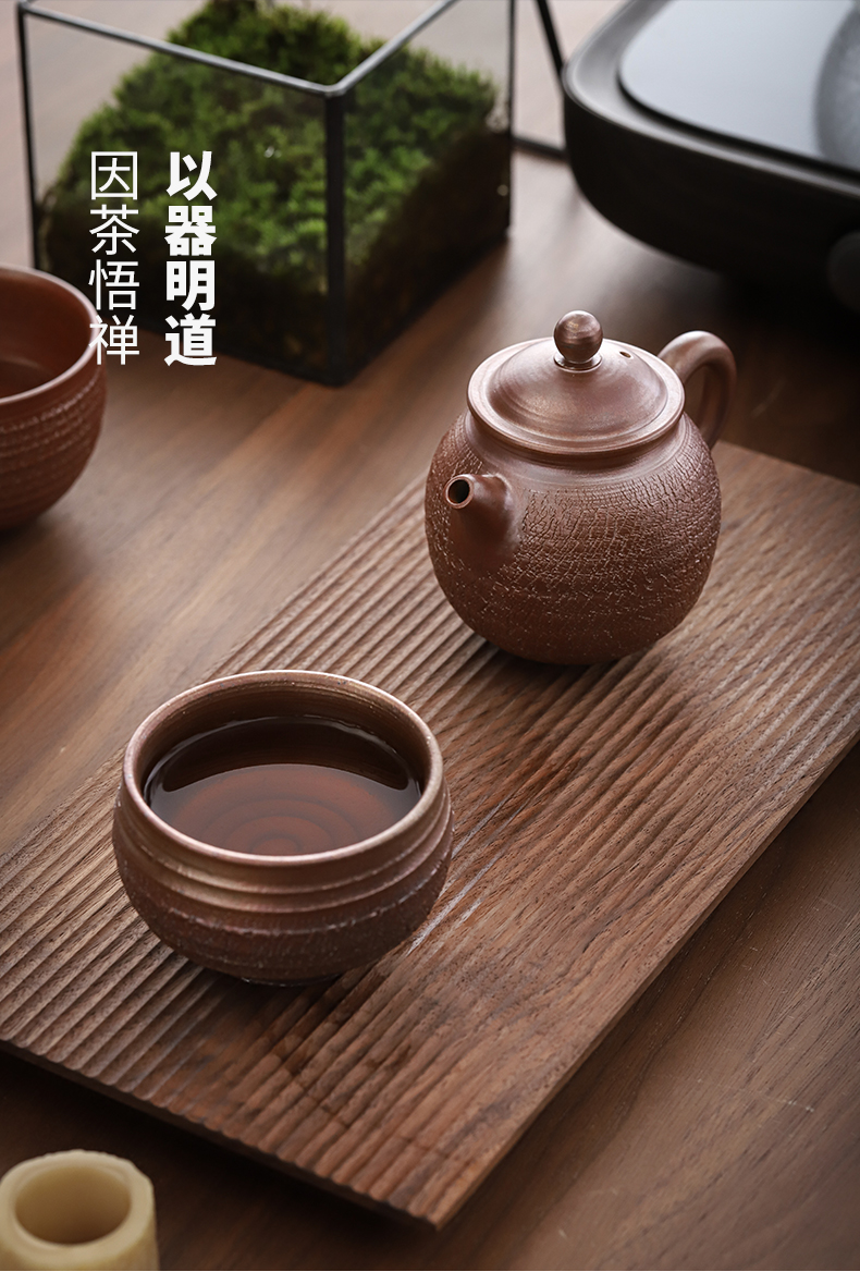 Patrick ho chi - ping coarse pottery teapot single pot of kung fu teapot Japanese pure manual commercial pot of firewood to restore ancient ways the teapot