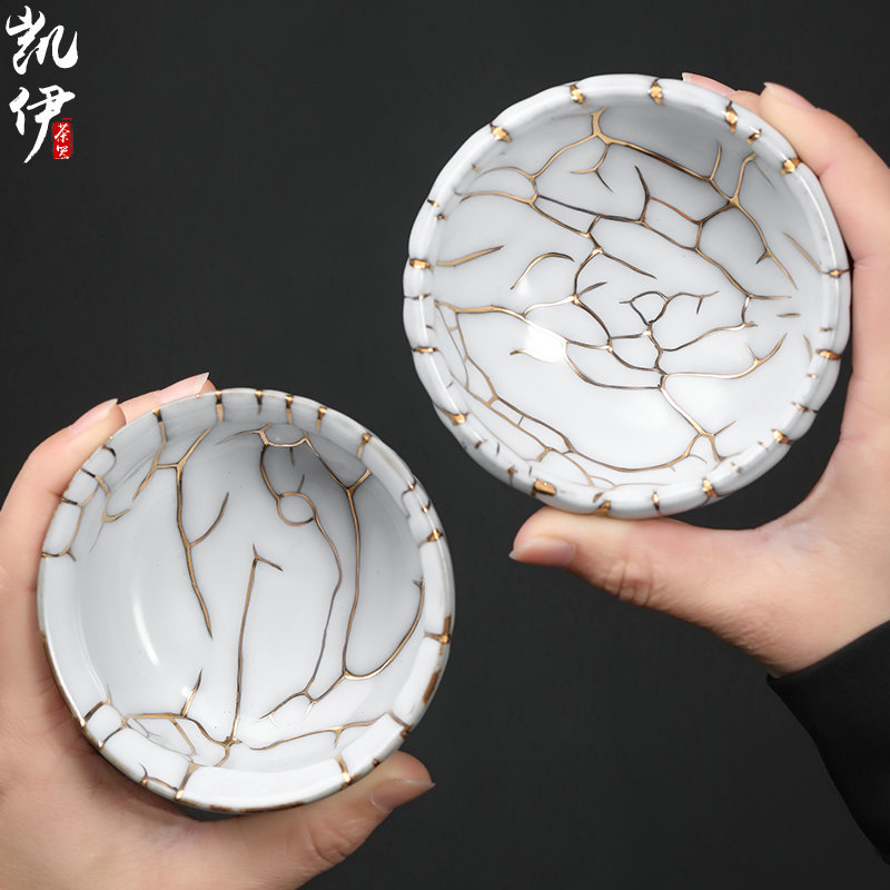 Up with chi wild cup 24 k gold cup manually jingdezhen ceramic cup sample tea cup tea master cup personal cup