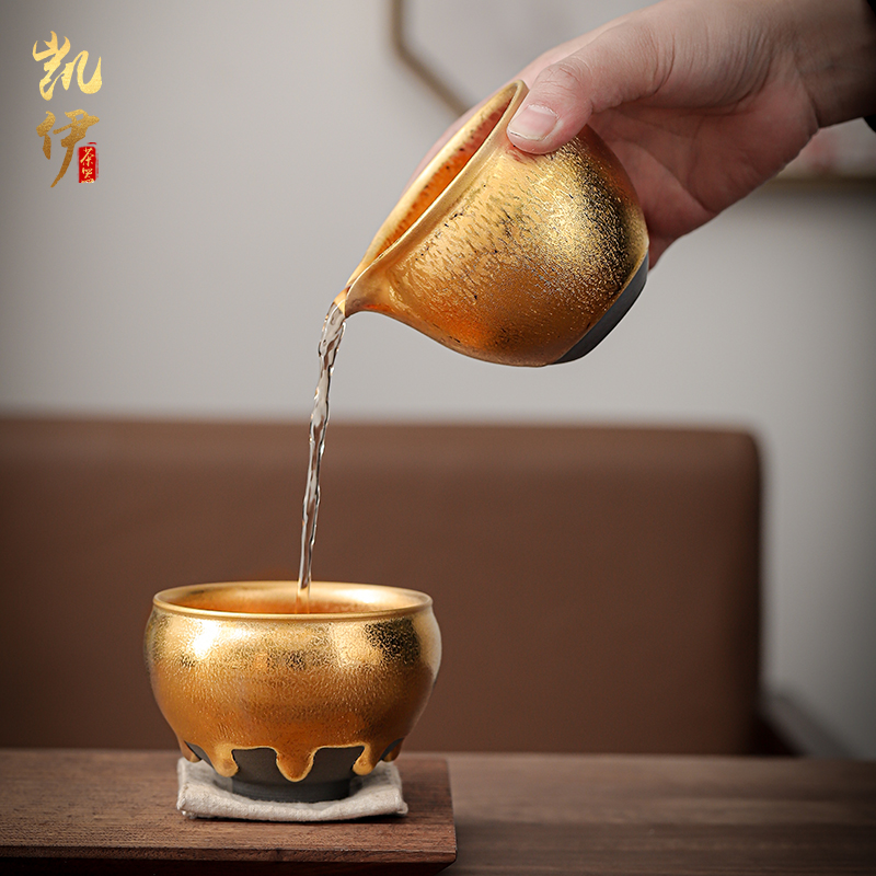 Master the general hand do fine gold gold cup sample tea cup tea masters cup building light rail tyres fullness ceramic cup