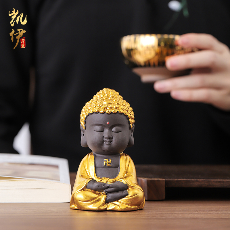 Undressed ore purple sand tea pet paint Buddha furnishing articles can play a ceramic tea set tea sets tea tea accessories home furnishing articles
