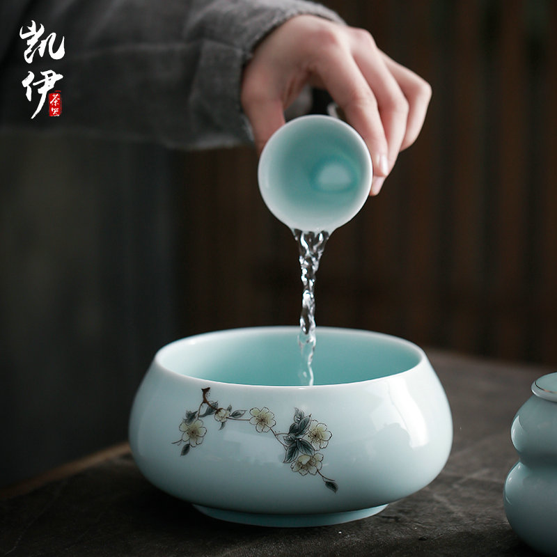Celadon tea wash your writing brush washer from kung fu tea tea accessories cup was washed jingdezhen ceramic large tea to wash