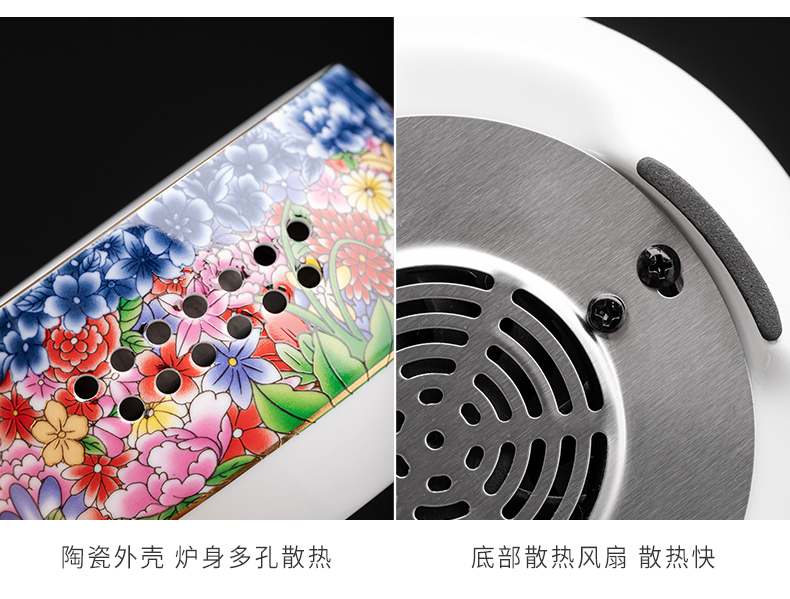 Flower is side the tea steamer coppering. As silver kung fu tea set of jingdezhen ceramic tea cup, office home