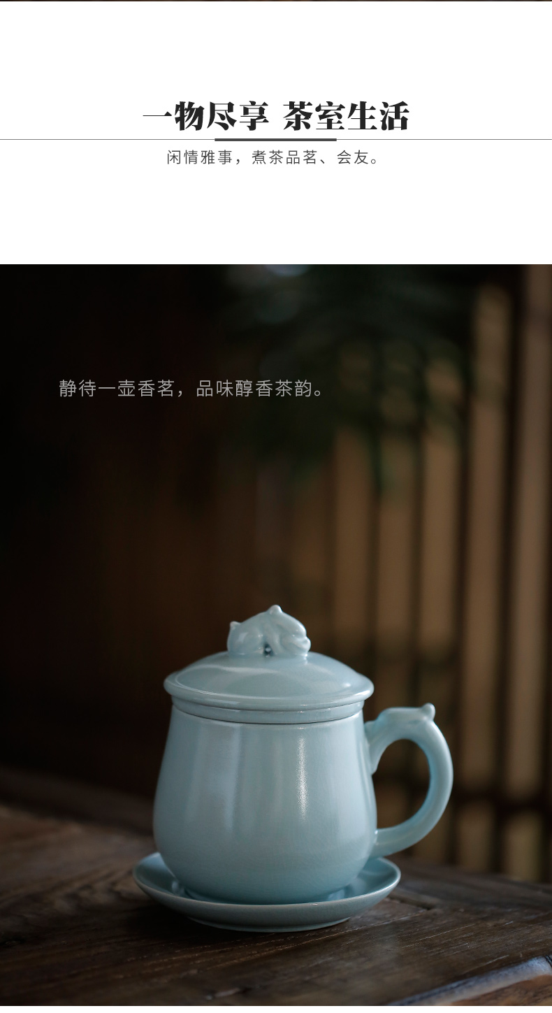 Kate your up office cup dragon Xiu cup open piece of kung fu tea cups filter your porcelain glass ceramic cups kung fu tea cups