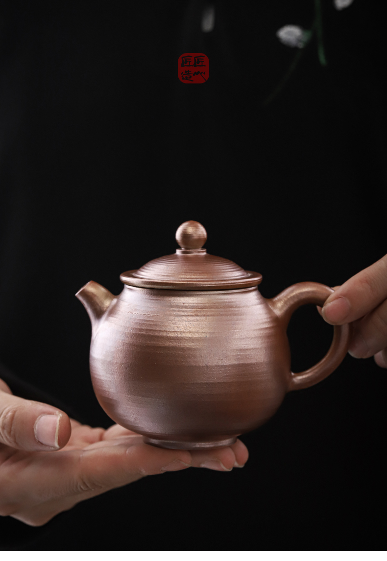 He Zhi, ferial type manual firewood teapot coarse TaoDeZhong pot of restoring ancient ways of household kung fu tea set ceramic filter single pot