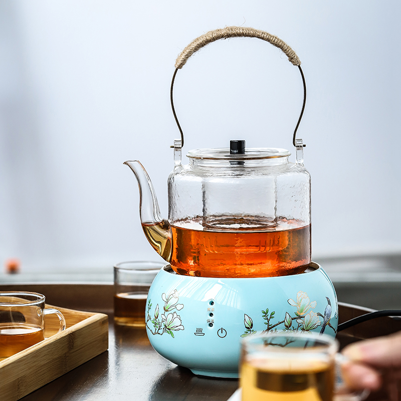 Cooking boil the kettle black tea tea stove'm glass teapot small electric TaoLu household steam boiling tea set