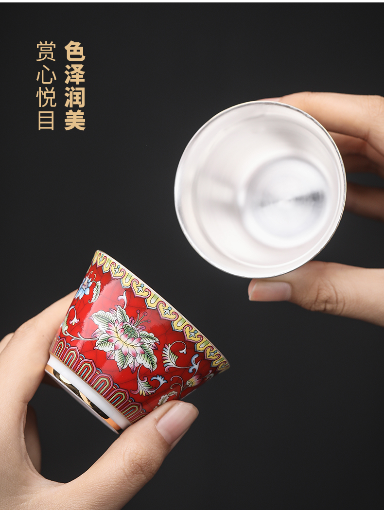 Rosa bellissmo coppering. As enamel silver tureen tea set jingdezhen ceramic kung fu tea tea cup silver cup