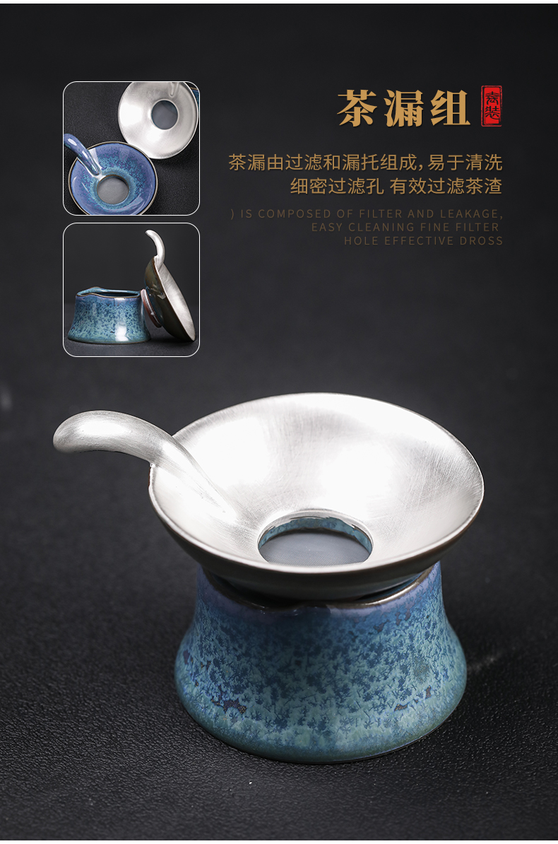 Taiwan floating cui aquamarine coppering. As silver kung fu tea set household teapot sample tea cup coppering. As silver cup three tureen