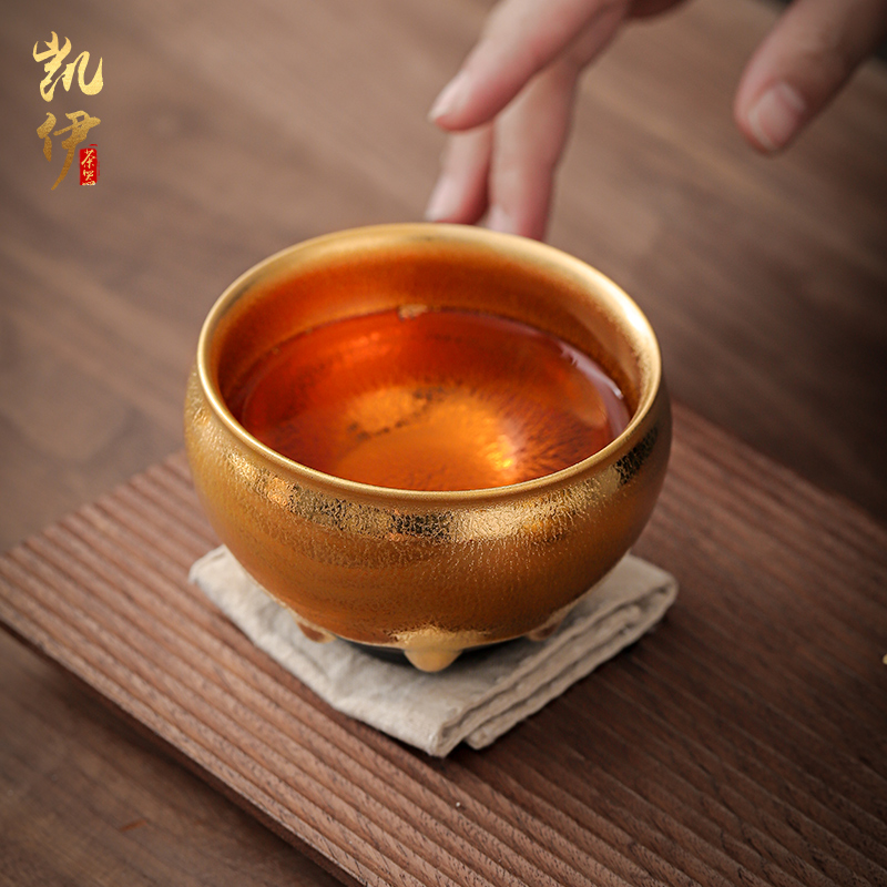 Master the general hand do fine gold gold cup sample tea cup tea masters cup building light rail tyres fullness ceramic cup