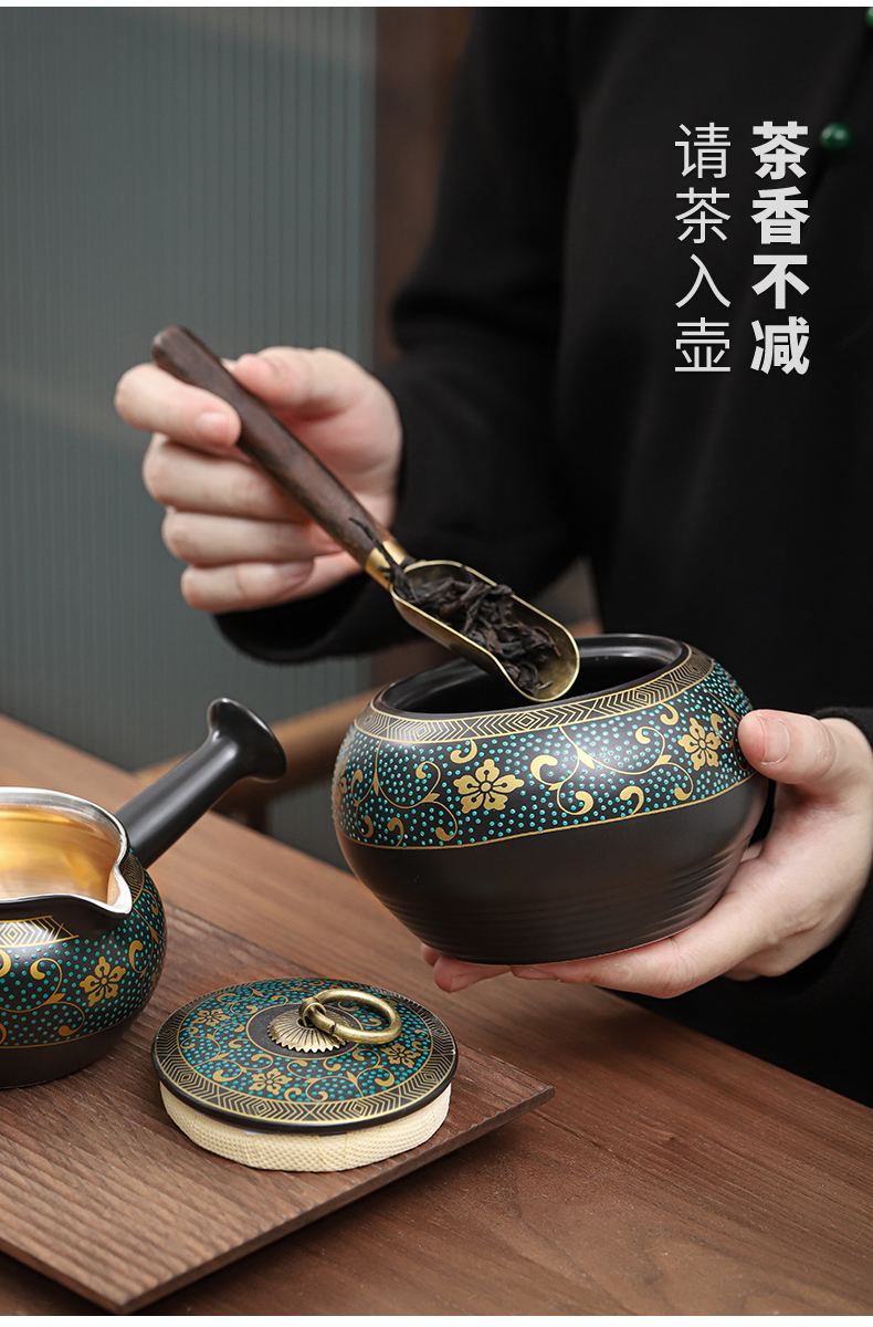 New coppering. As silver colored enamel lazy tea set household jingdezhen ceramic kung fu tea tea tureen the teapot