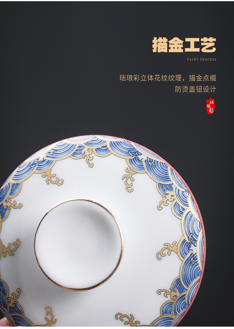 Colored enamel flowers coppering. As silver cup office of jingdezhen ceramic cup silver cup hand grasp cup filter cups