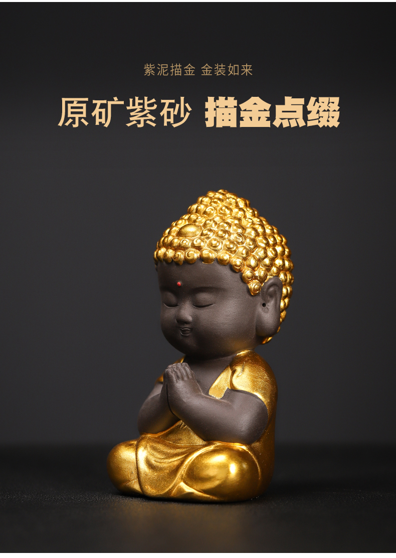 Undressed ore purple sand tea pet paint Buddha furnishing articles can play a ceramic tea set tea sets tea tea accessories home furnishing articles