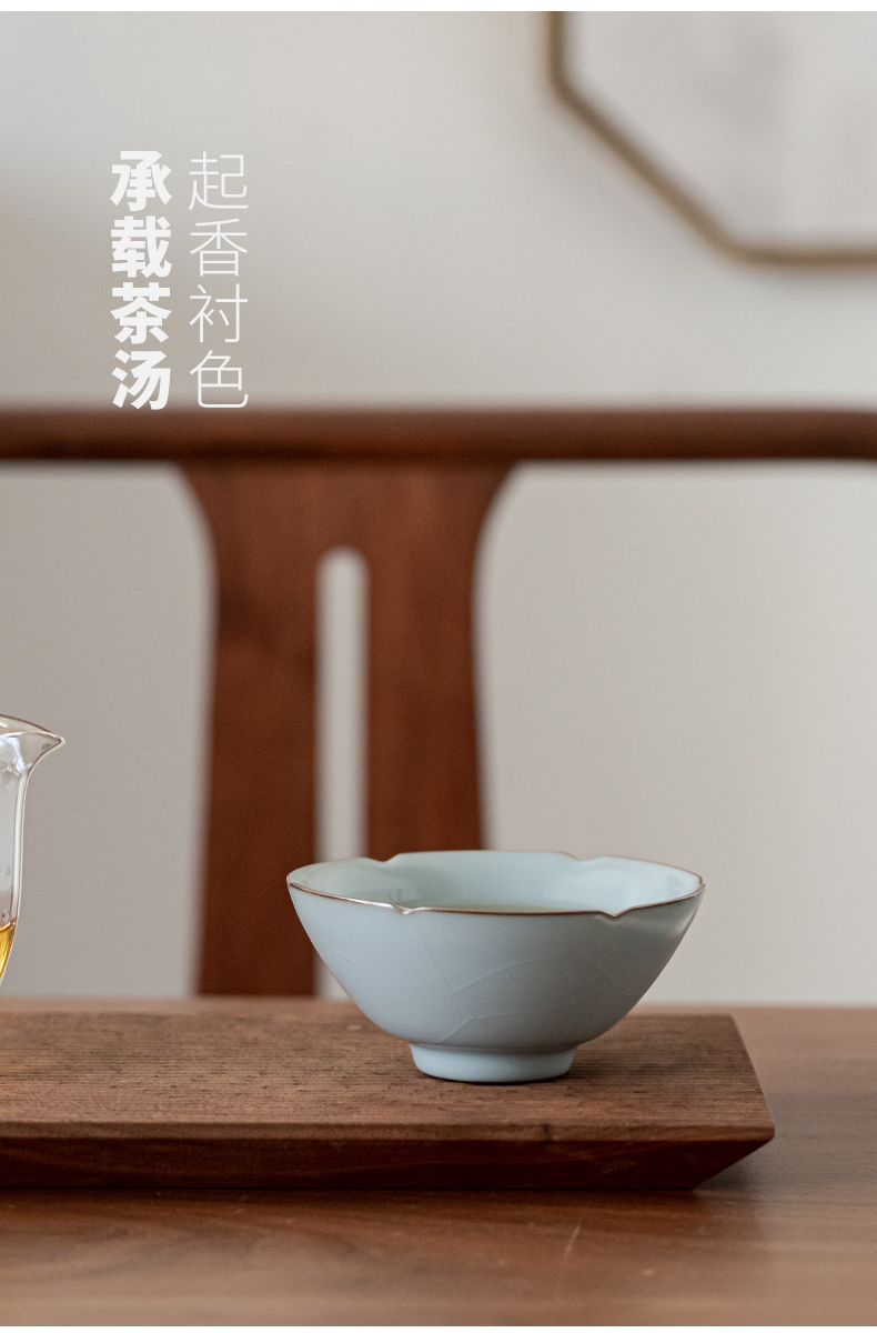 Iron tire your up teacup full manual slicing can raise kung fu tea master cup personal ceramic cup sample tea cup