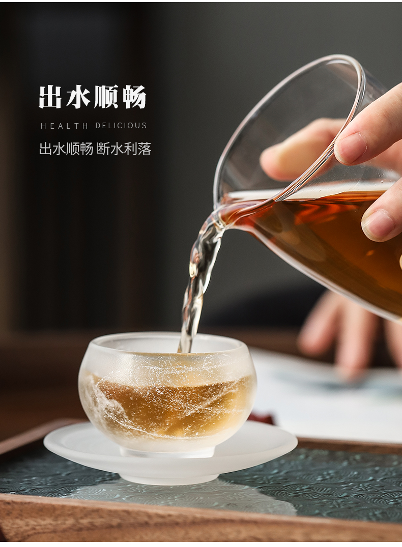 Lead - free crystal glass cup masters cup upset sample tea cup large jade porcelain cup suit kung fu tea set