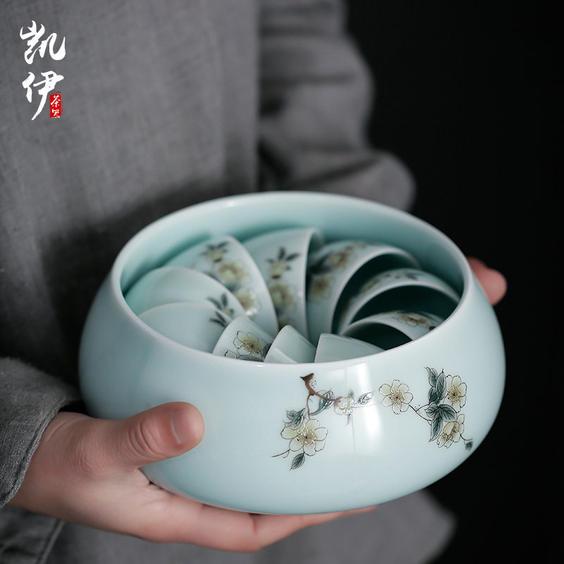 Celadon tea wash your writing brush washer from kung fu tea tea accessories cup was washed jingdezhen ceramic large tea to wash