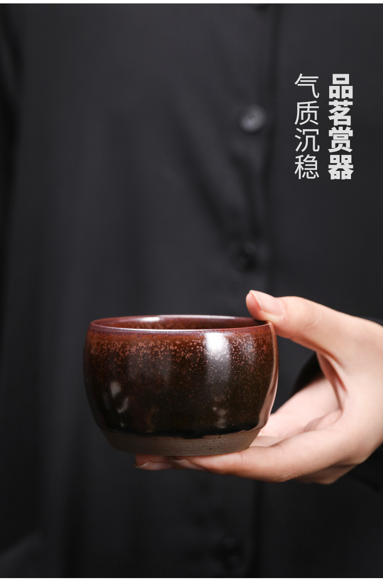 For li into pure manual pull embryo firewood zen ji cup coarse pottery cups personal single cups of tea cup, ceramic tea set the master