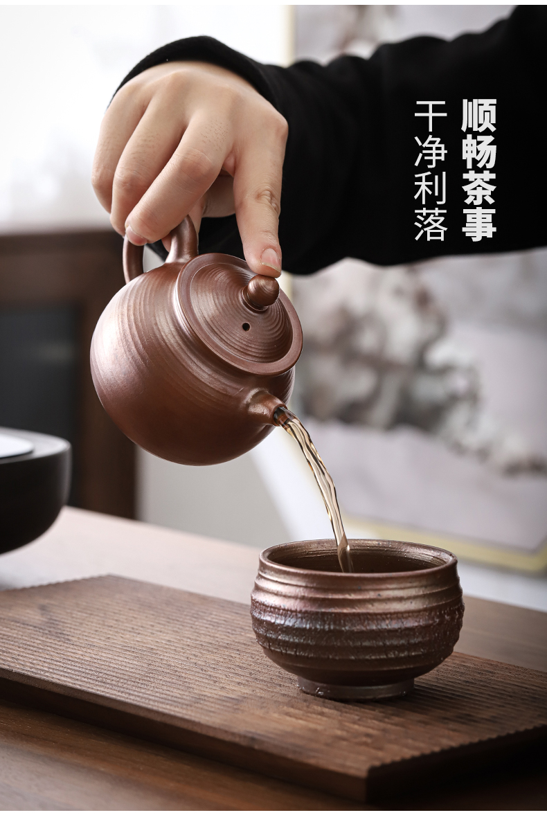 He Zhi, ferial type manual firewood teapot coarse TaoDeZhong pot of restoring ancient ways of household kung fu tea set ceramic filter single pot