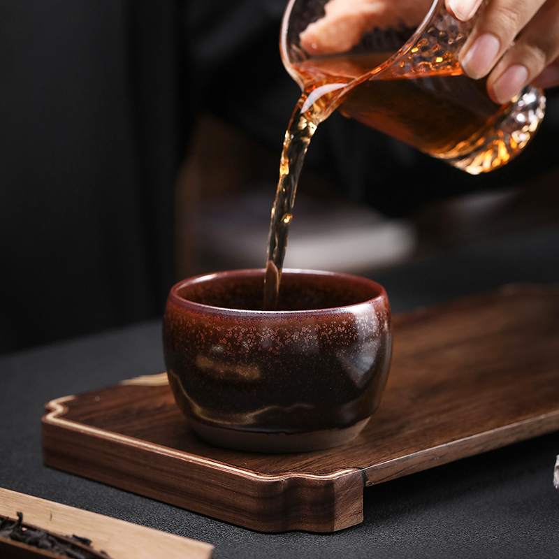 For li into pure manual pull embryo firewood zen ji cup coarse pottery cups personal single cups of tea cup, ceramic tea set the master