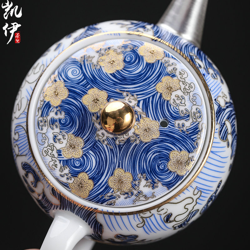 Enamel playmates toys empty coppering. As silver 999 jingdezhen ceramic teapot gold finger pot of silver teapot office to rush the teapot