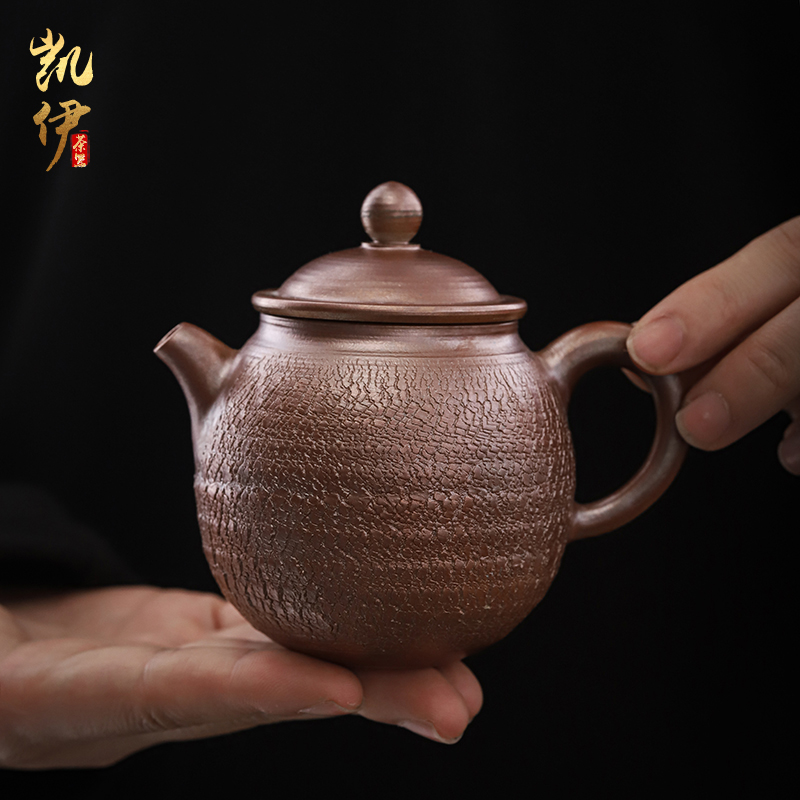 Patrick ho chi - ping coarse pottery teapot single pot of kung fu teapot Japanese pure manual commercial pot of firewood to restore ancient ways the teapot