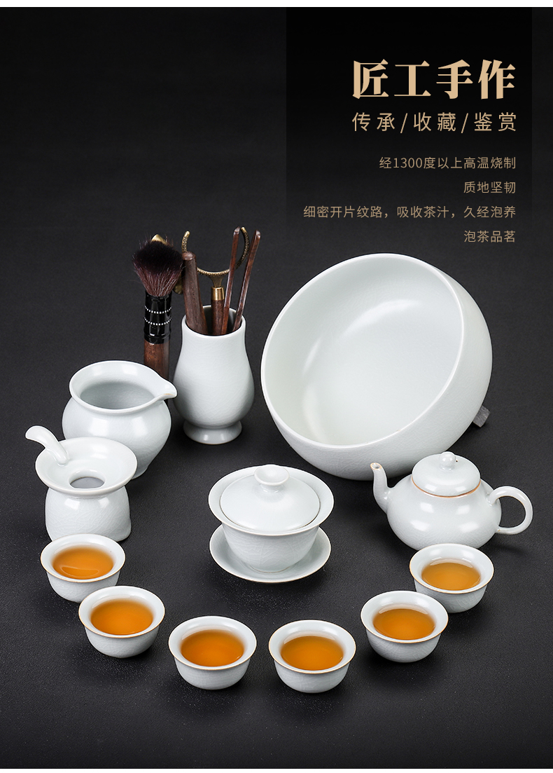 Holly your up kung fu tea sets teapot teacup only three tureen jingdezhen ceramic tea set of a complete set of the home