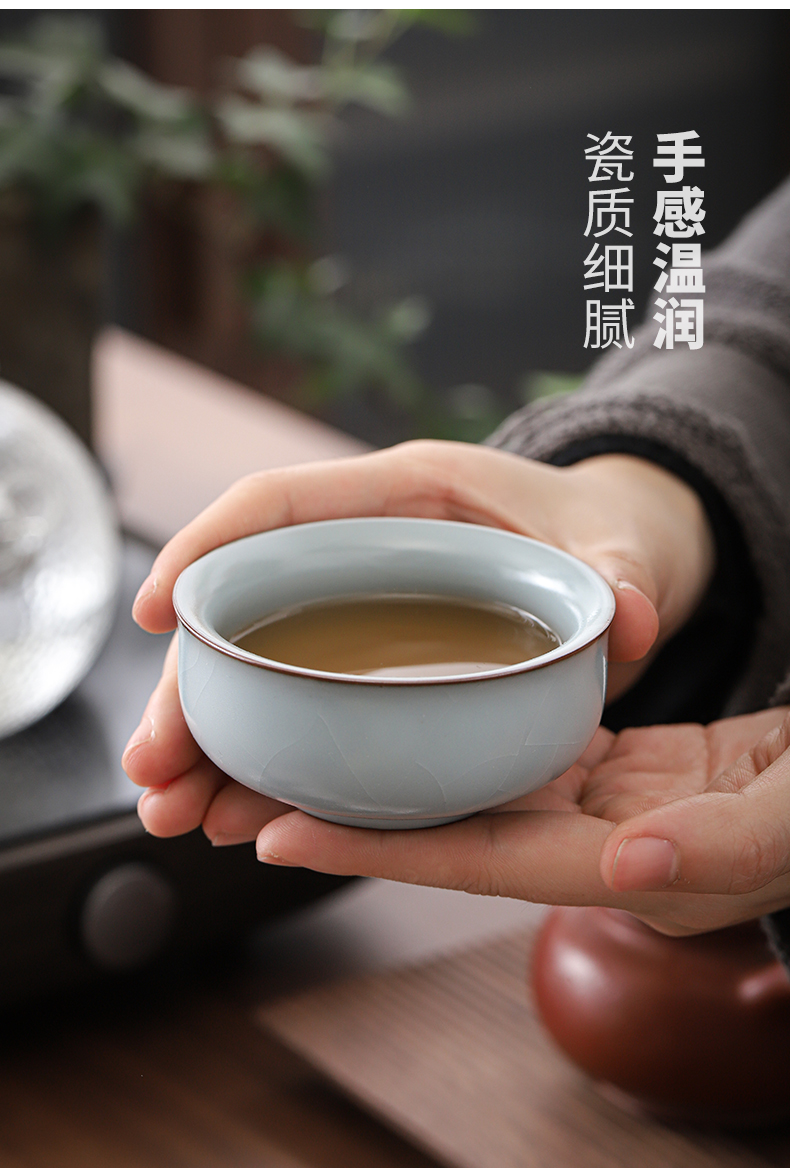 Light to read the manual kung fu tea cups porcelain tea set master single glass ceramic large individual sample tea cup bowl