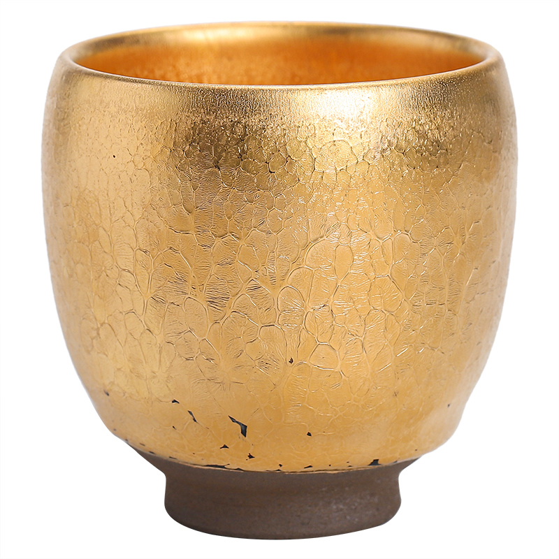 Build light golden oil droplets egg cup manually cup jinzhan kung fu tea tea cup tire iron ceramic sample tea cup masters cup