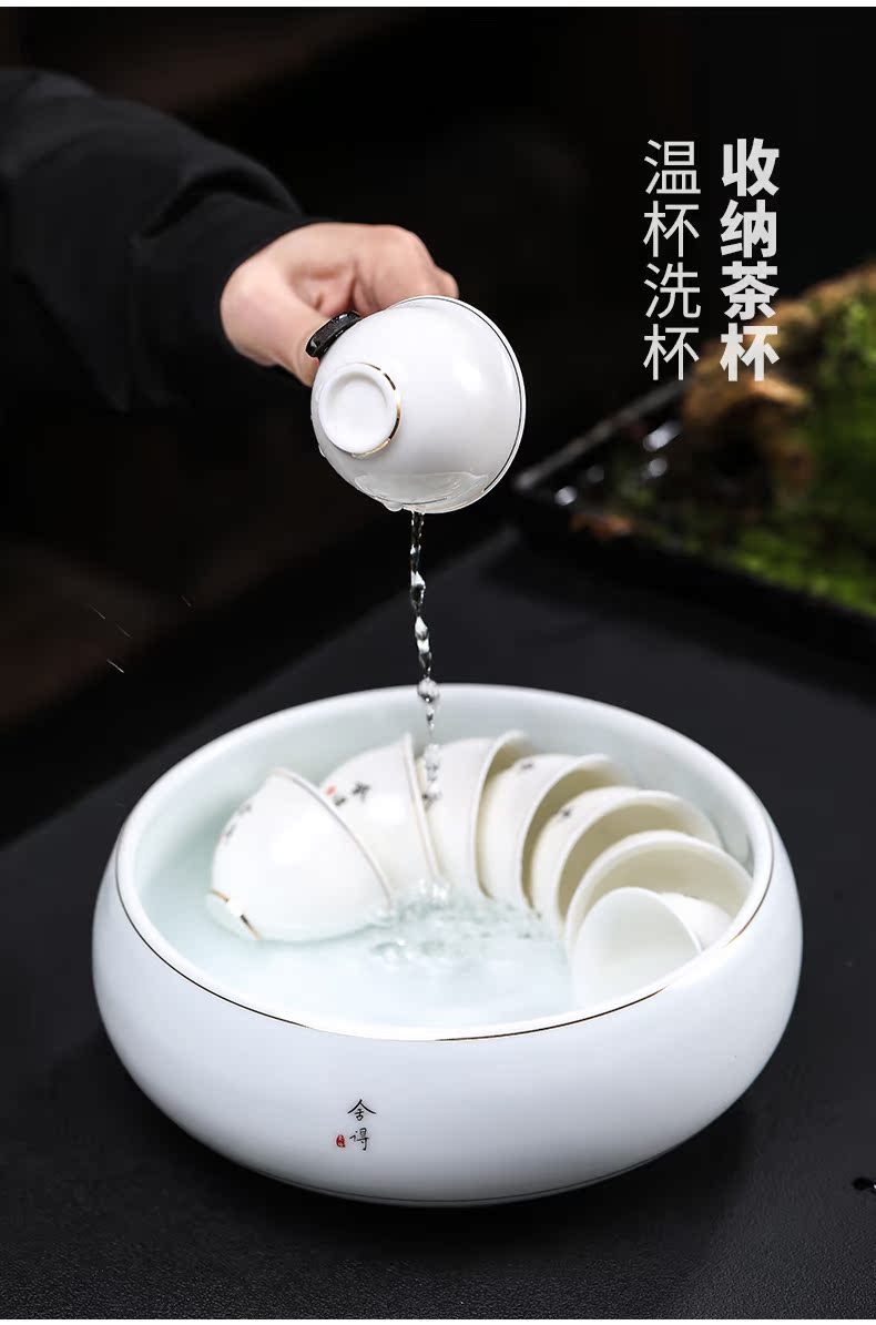 Kaolin white porcelain tea wash to kung fu tea tea accessories cup for wash writing brush washer wash tea ceramic large tea