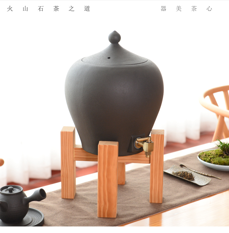 Volcano kung fu tea set household tank storage tank boil tea exchanger with the ceramics tea cylinder filter water purification shengchan dui