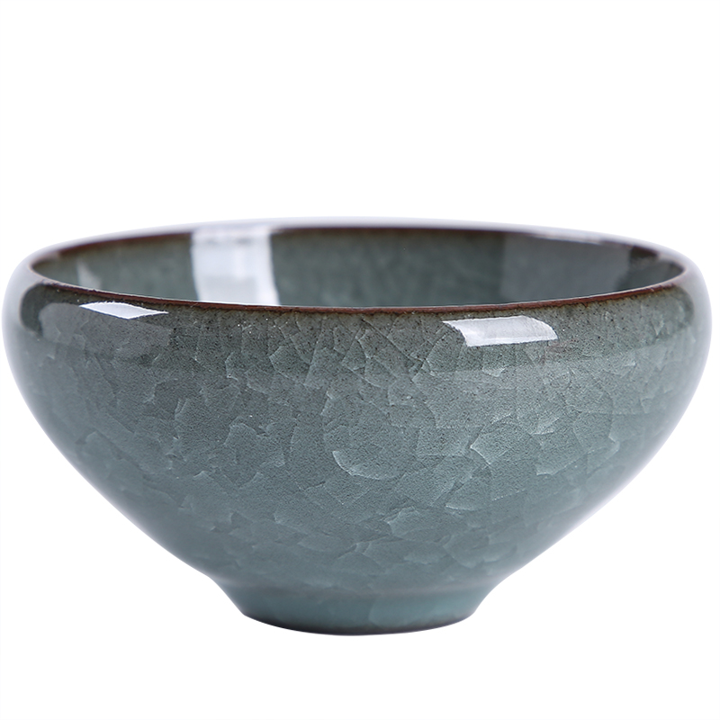 Zeng, Guangxu celadon ice crack pot lamp that kung fu tea cup tea cup master cup of household ceramic sample tea cup individuals