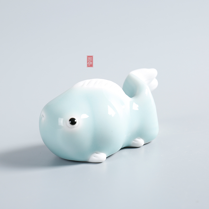 Kay elder brother up with tea pet every year more than tea pet furnishing articles celadon new fish play tea tray tea tea accessories