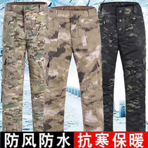 Winter outer wear camouflage cotton trousers for men thickened waterproof loose cold-proof labor protection windproof cotton trousers for cold storage special cotton trousers