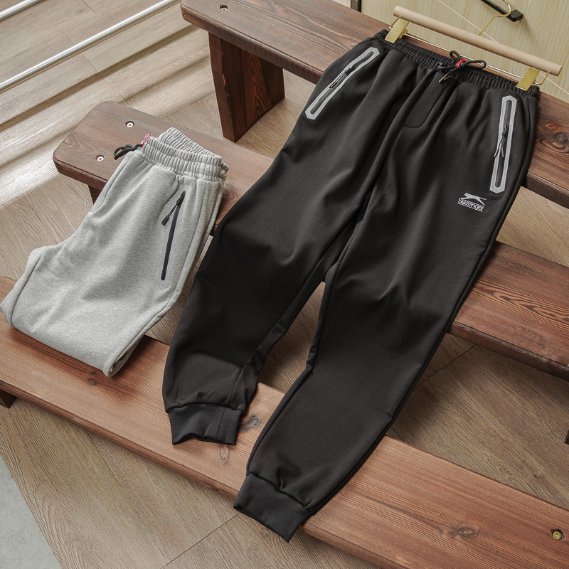 British Tennis Brand Authorized Corporate Channel Men's Autumn Winter Cavet Thickened Warm Sports Bouquet Long Pants