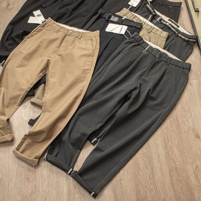 Feedback-grade pure welfare Store withdrawal Men's variety of customized high-end elastic fabric casual pants and trousers