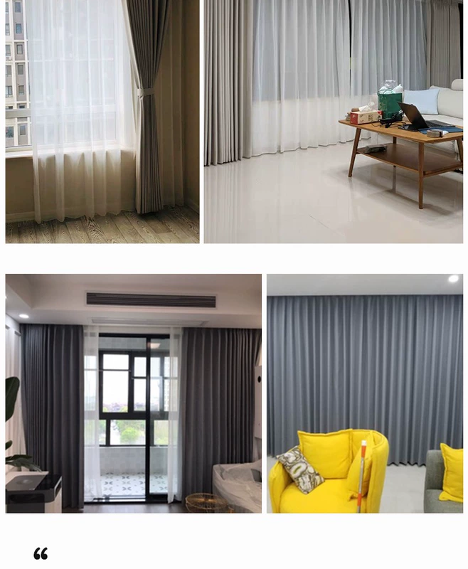 Bắc Âu đơn giản che nắng che nắng cách âm phòng ngủ phòng khách cửa sổ bay bằng nhựa loại rèm không đục lỗ Simia - Phụ kiện rèm cửa khung rèm inox