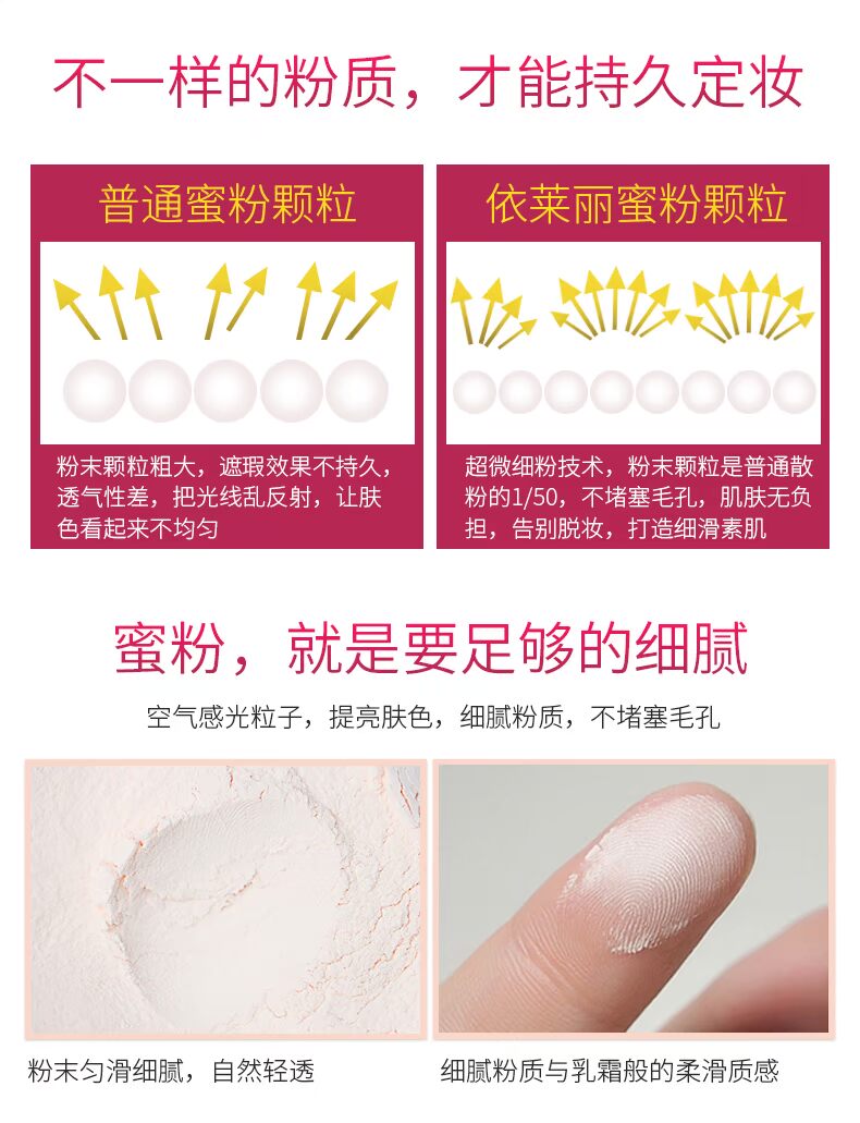 定 定 粉粉 Kem che khuyết điểm ngoại biên Kiểm soát bột phấn ngọc trai Kem dưỡng ẩm chống ẩm làm sáng da tái tạo phấn nền essance