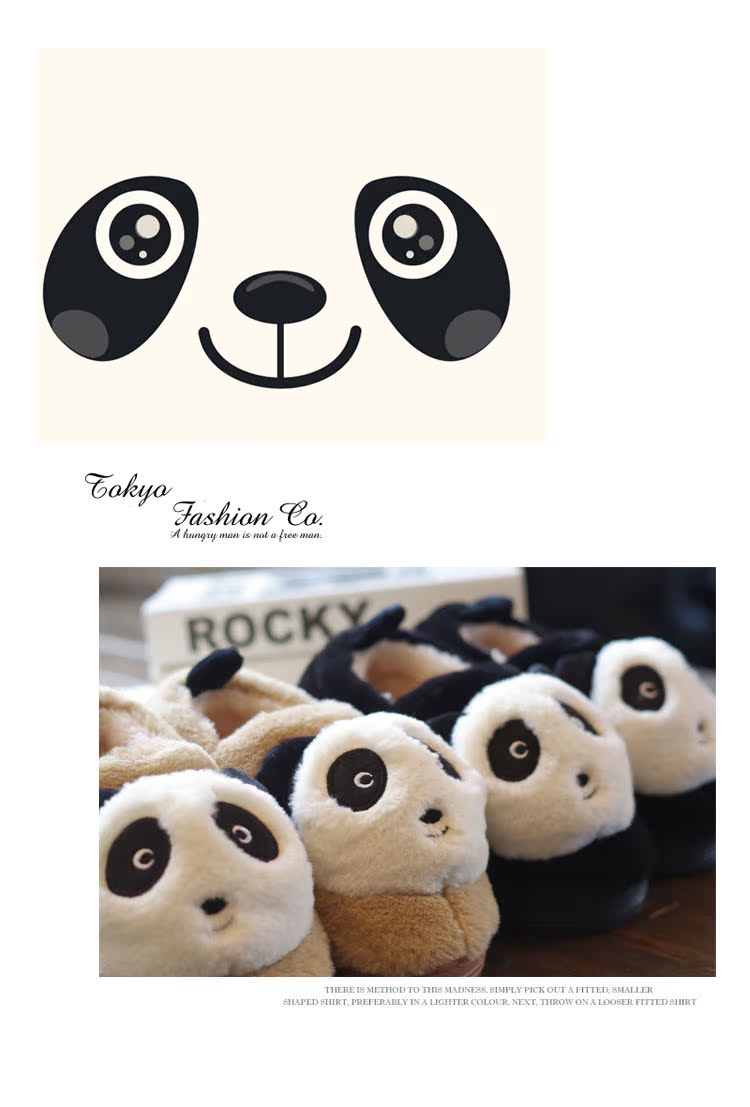 2018 mới mùa đông gấu trúc sang trọng cotton nhà dép nữ chống trượt túi dày dưới cùng với giày ấm áp nam và nữ cha mẹ trẻ em dép nhựa đi trong nhà tắm