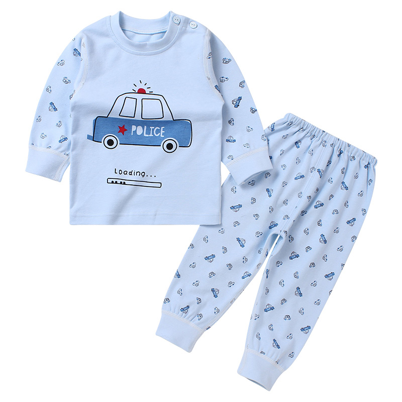 Baby Underwear Suit Autumn Clothing Children Autumn Clothes Sanitary Pants Suit Pure Cotton Boy 1-3 Years Old Baby Long Sleeve Clothes