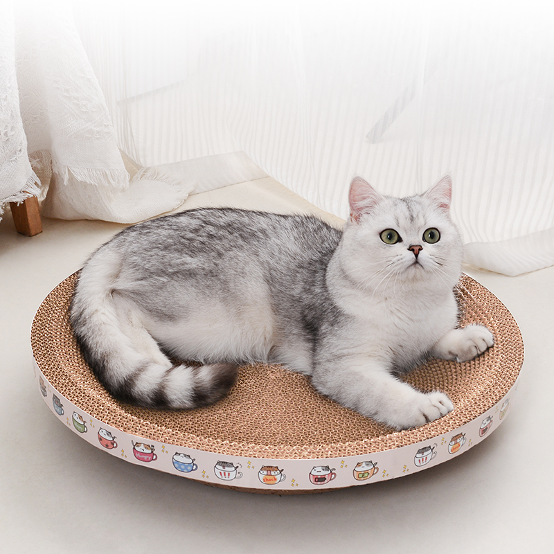 Cat grabbing plate bowl-shaped round large number of cat socket abrasion resistant and anti-dropping, corrugated paper grinding claw cat toy kittens toy