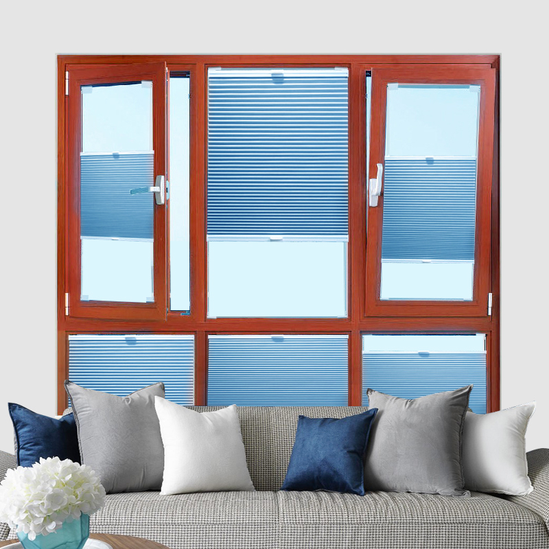 Inward opening window blinds free punch powder room kitchen window shading honeycomb roller blinds inverted invisible blinds