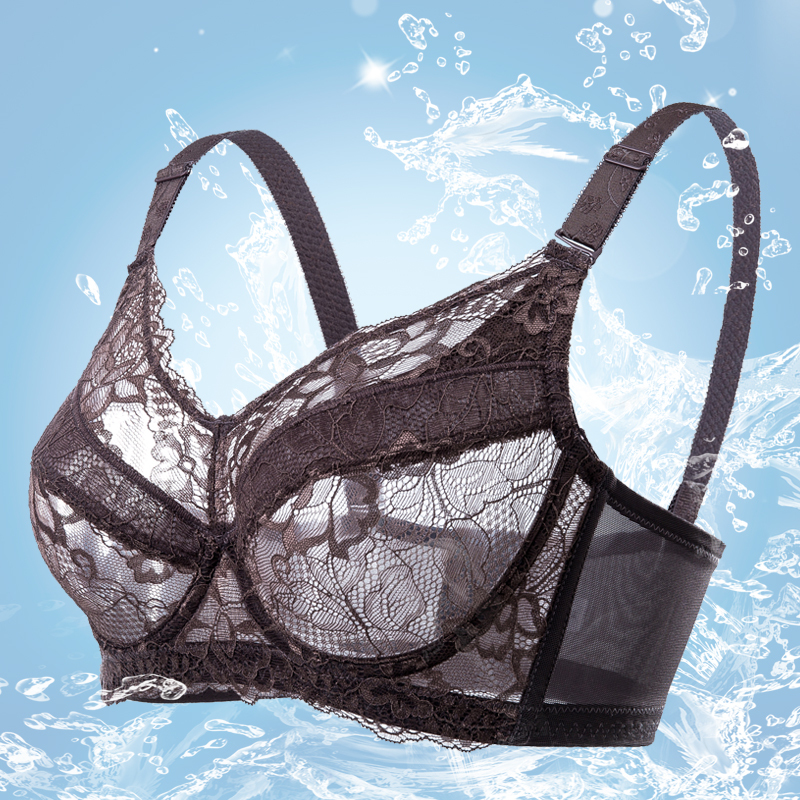 Plus Size Bra, Ultra-Thin Full Cup Women's Underwear, Fat mm Summer Large Cup Sleep Sexy Non-Padded Bra Plus Size Bra, Ultra-Thin Full Cup Women's Underwear, Fat mm Summer Large Cup Sleep Sexy Non-Padded Bra